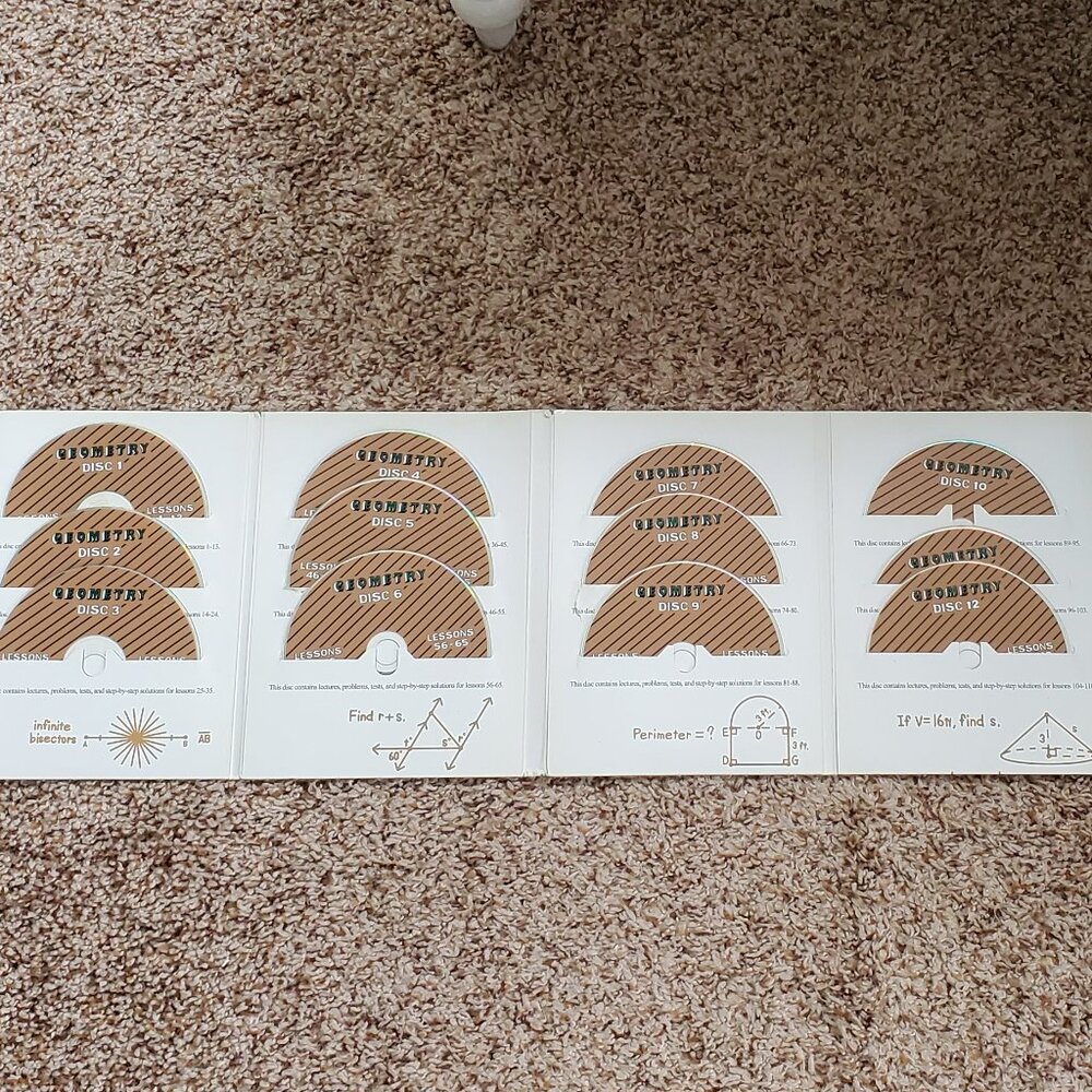 Teaching Textbooks Geometry Set of 12 CDs with Automated Grading - Picture 3 of 4
